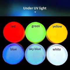 SIX Color Invisible UV Paint Set For Indoor/Outdoor Use or Invisible UV Black…