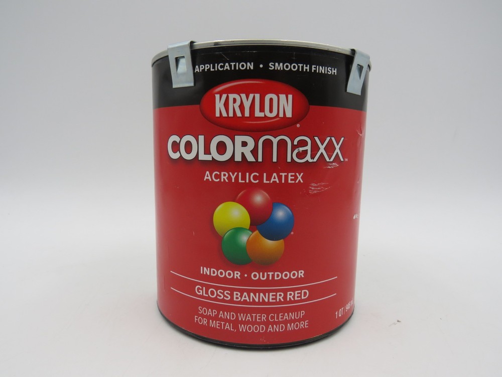 Krylon ColorMaxx Gloss Interior/Exterior 1 Count BANNER RED NEW SEALED
