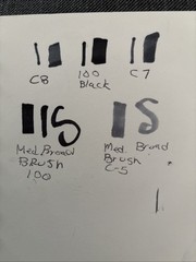 5 Copic Markers Double Tipped, Black, Gray, 2 W/ Brush Ends Excellent Condition