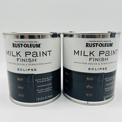 Rust-Oleum 331052 Milk Paint Finish, Eclipse 1 Qt /32 Fl Oz Each (2 Pack)