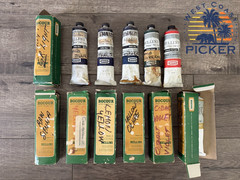LOT OF 12 Vintage BELLINI Bocour Oil Paint Tubes Large 150CC Tubes (SOLD AS IS)