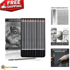 Versatile 14-Piece Professional Graphite Pencils for All Your Artistic Needs