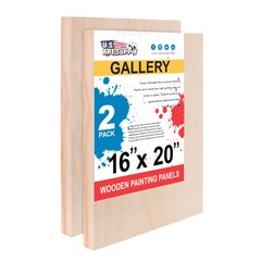 16″ x 20″ Gallery 1-1/2″ Profile Depth Artist Wood Pouring Panel Boards 2-Pack