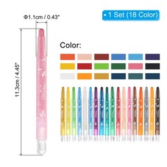 18 Colors Oil Pastels, Round Soft Oil Crayons Pastels Stick Art Supplies 4.45″