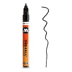 ONE4ALL Acrylic Paint Marker, 1mm Extra Fine, Signal Black, 1 Each (127.101)