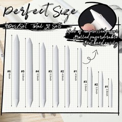 288 Pcs Blending Stump & Tortillion Set – Art Blenders for Drawing, Sketching &