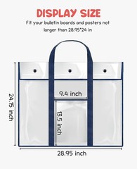 Poster Storage Bags 2 Pack PVC Large Organizer Bulletin Board Art Portfolio