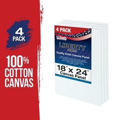 18″ x 24″ Artist Quality Acid Free Canvas Panel Boards for Painting 4-Pack