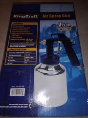 King Craft Air Spray Gun 1qt NOB Bleeder Type 1.5-4 CFM Required Easy Clean