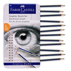 Faber-Castell Graphite Pencils Drawing Set 12 Art Pencils for Sketching