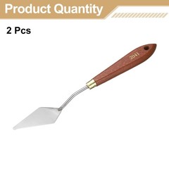 2pcs Painting Palette Knife 2.76″ x 1.18″ Stainless Steel Small Pointed Blade