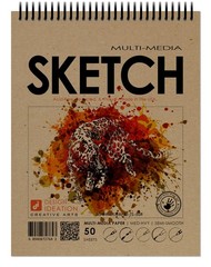Multi-Media Sketch Book. Spiral Bound, Heavy Paper Sketchbook for Pencil, Ink…