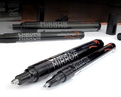 ArtShip Design 4 Chrome Mirror Paint Pens Double Pack of Both Extra Fine & Me…