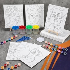 Sherr 140 Pcs 20 Set Pre Drawn Canvas Kit for Painting Craft 8 x 10 inches