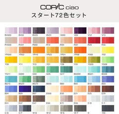 Copic Ciao Start 72 Colors Set – Marker Pen Drawing Art Illustration Japan used