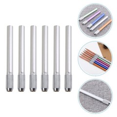 6PCS Silver Extension Holder Pencil Extension Holder Pencil Extender Holder New