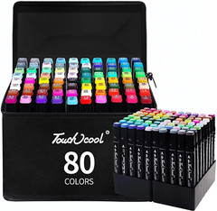 24-60 Colors Oily Art Marker Pen Set for Drawing Double Headed Sketching Tip Bas