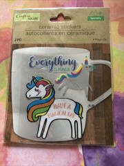 Unicorn Magical Day Crafter’s Square Water & Heat Resistant Stickers Fast Ship