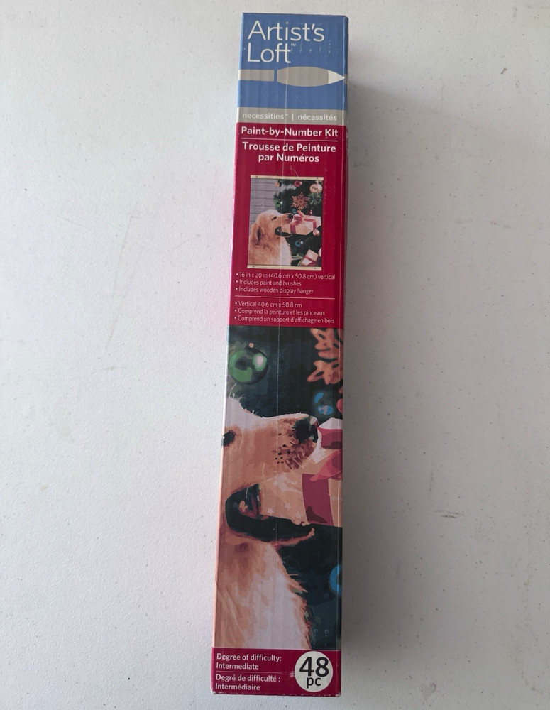 Artist’s Loft Paint-by-Number Kit 48pc 16 x 20 in Dog Christmas