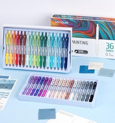 Gel Pens For Coloring, 36 Colors Retractable Colored Pens for Black Paper & W…