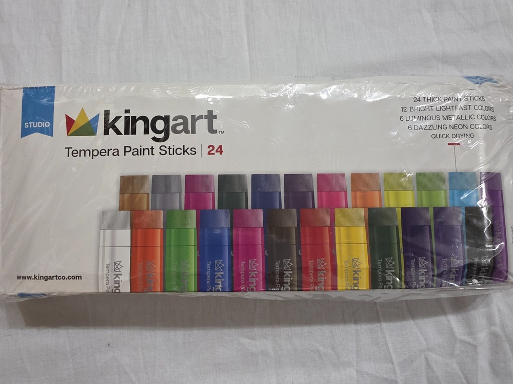 tNEW Kingart Tempera Paint Sticks – 24 SEE PICTURES