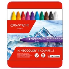 Classic Neocolor II Water-Soluble Pastels, 10 Colors