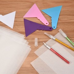 100pcs 20x30cm Diamond Paint Release Paper and Blue Scraper for Diamond Art
