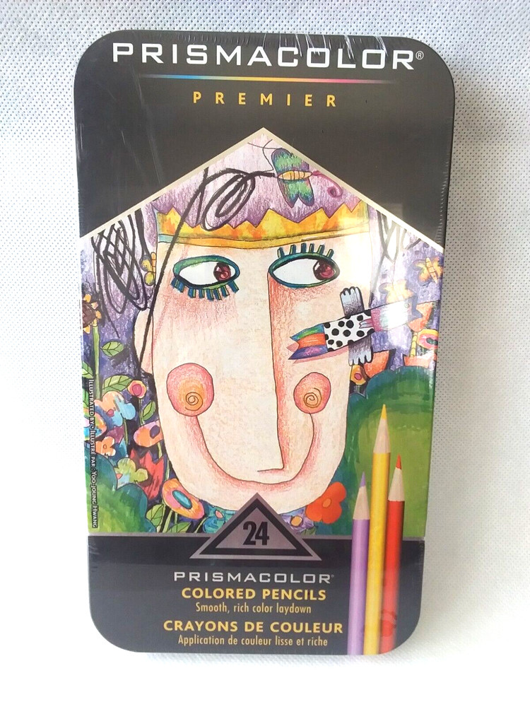 Prismacolor Premier Colored Pencils 24 Count in Tin New Unopened