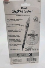 Pentel Sparkle Pop Metallic Gel Pens 1.0mm 4/Pack Blue, Pink, Purple, Gold