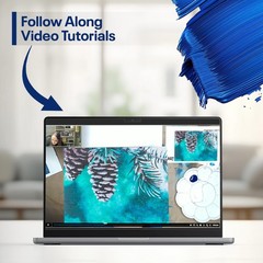 DIY Painting Class Kit for Adults with Video Tutorials: Learn to Paint Winter…