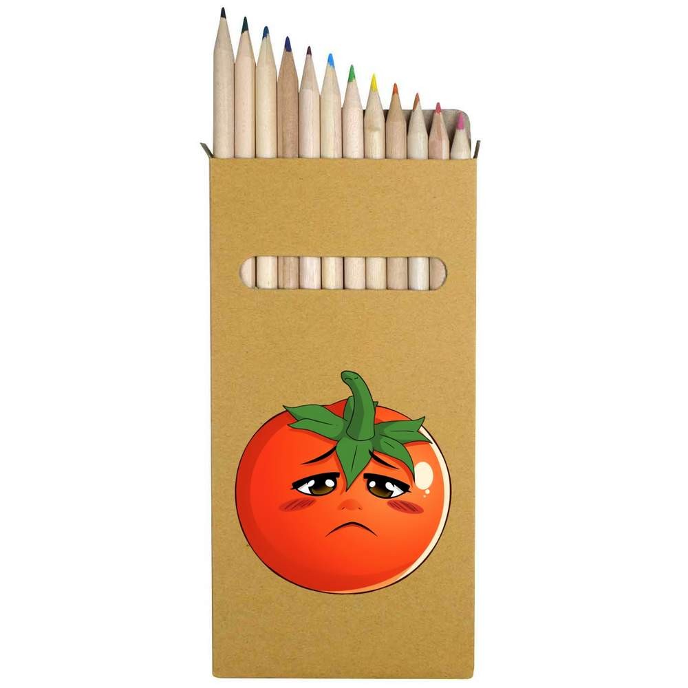 12 x ‘Sad Tomato’ Long 178mm Coloured Pencils / Pencil Set (PE00096865)