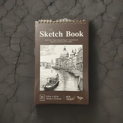 Sketch Book 8.5″ x 5.5″ Sketchbook for Drawing Top Spiral Bound 1-Pack 60 She…