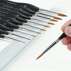 Kolinsky Sable Watercolor Brushes, 10pcs Sable Detail Paint Brush Set Will