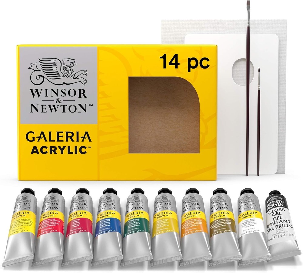 Winsor & Newton Galeria Acrylic Paint, 10 x 60ml (2–oz), Complete 14 Piece Set