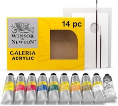 Winsor & Newton Galeria Acrylic Paint, 10 x 60ml (2–oz), Complete 14 Piece Set