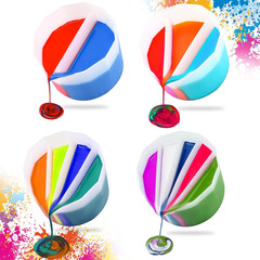 4 Pcs Split Cups for Paint Pouring, Silicone Split Cup Fluid Art Split Cup Resin