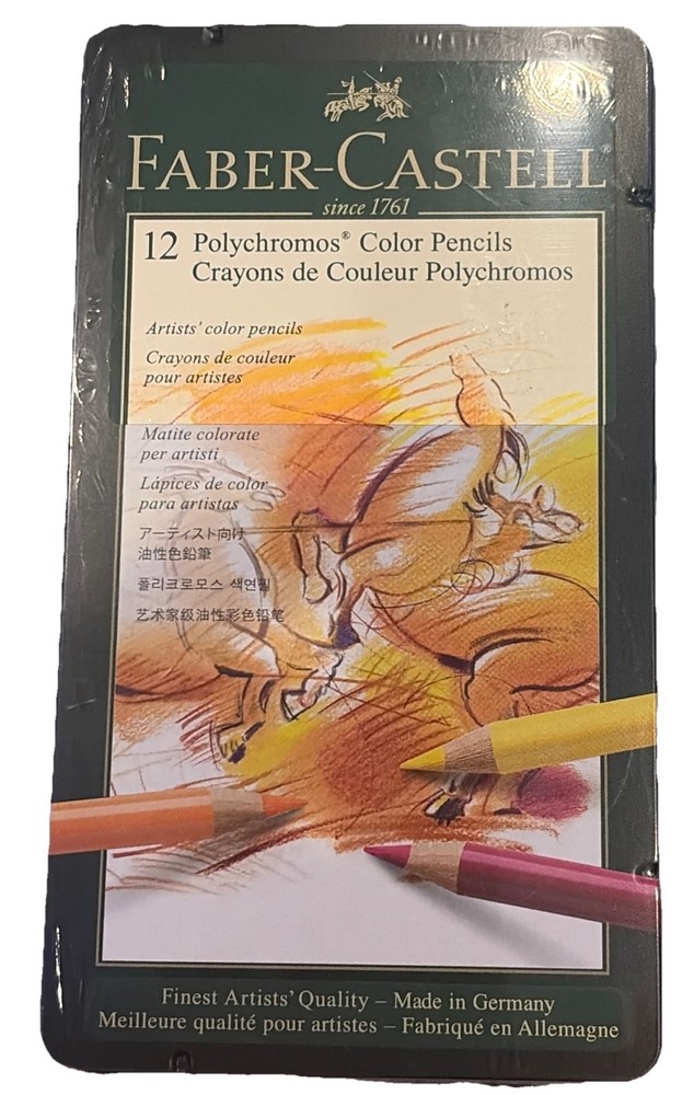 Faber-Castell 12 Polychromos Artists’ Color Pencils NEW Sealed Professional