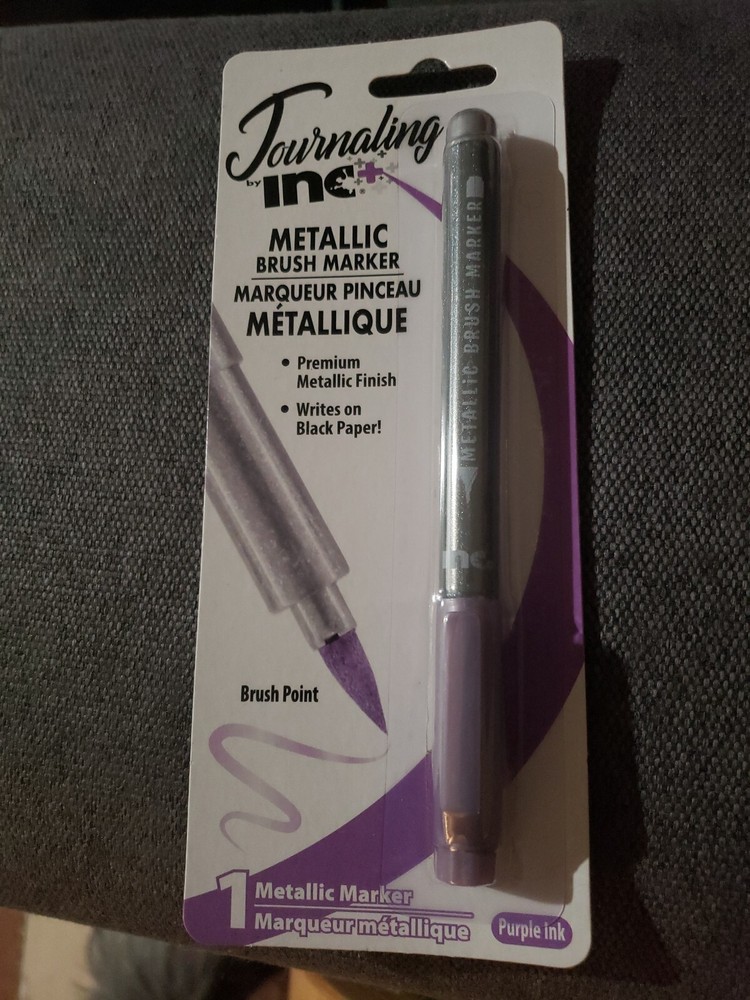 Journaling Inc Metallic Brush Marker Brush Point Purple Ink