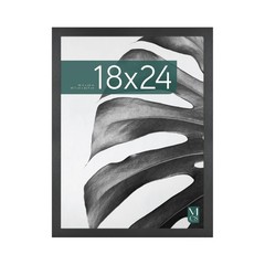 MCS Studio Gallery 18×24 Poster Frame Black Woodgrain Engineered Wood, Vertic…