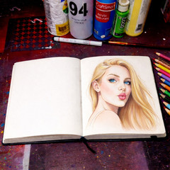 Aurora Borealis Night Hardcover Art Sketchbook – 200 Professional Quality Pages