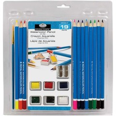 Clamshell Art Sets Watercolor Pencils 19pc