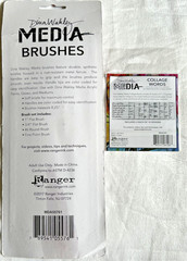 DINA WAKLEY Media Brushes Collage Words Gel Plate Texture Combs RANGER Dylusions