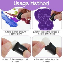 80Pcs Face Painting Sponges Set, (Fits 1.6cm/0.63inch Fingers) 10 Finger Daub…