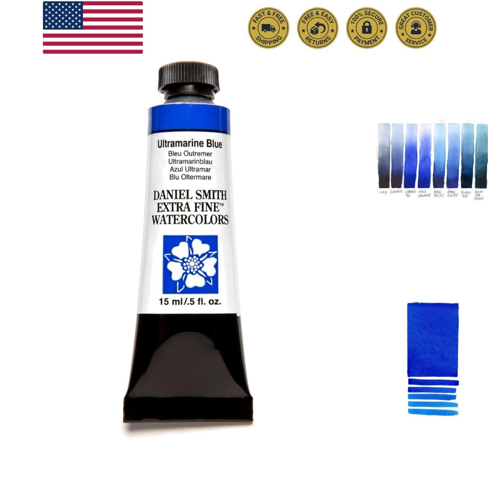 Extra Fine Watercolor 15ml Paint Tube, Ultramarine Blue , 0.5 Fl Oz Pack of 1
