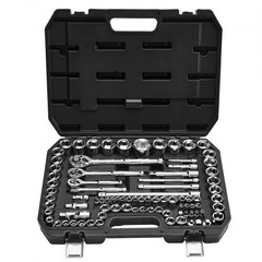 Socket Set, 86 Pieces, 3/8 & 1/4 & 1/2 inch Drive Socket and Ratchet Set, SA…