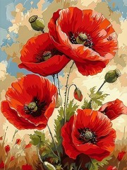Abstract Painting By Numbers Kit Embroidery Cross Stitch Wall Art DIY