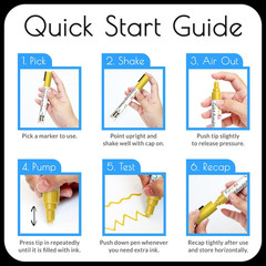 5 Acrylic Black Paint Pen – Fine Tip, Thin Point & Jumbo Pens (1Mm, 3Mm, 6Mm, 10