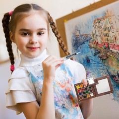 Mini Paint Palette Travel Kit – 1 Count (Pack of 1), Colours