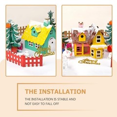 NUOBESTY 5PCS Unfinished Christmas House with Paint Set Art and Craft House f…