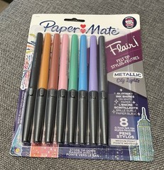 Sharpie permanent markers, Expo dry erase markers, PaperMate Flair, Imagine